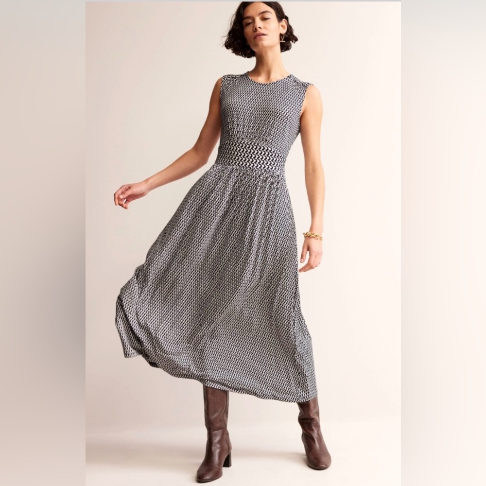 Boden Thea Dress - French Navy, Arc Geo